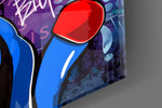 Designer-collection artwork in a designer's boutique