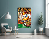 King of Poker artwork styled in a cigar lounge interior