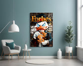 Forbes Scrooge artwork styled in a teen's bedroom with bold accents