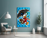 Scrooge's Money Rain Glass Wall Art || Designer Collection