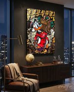 Unpretentious Luxury and Labor Glass Wall Art || Designer Collection - Lifestyle preview in a designer interior