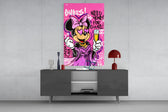 Minnie Champagne glass wall art catching light to reveal its layered tags
