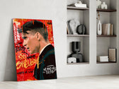 Anti-hero panel against a saturated red-painted accent wall