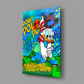 Designer-collection panel anchoring a creative office wall