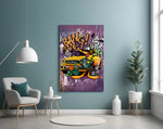Daffy artwork styled in a teen's bedroom with bold accents