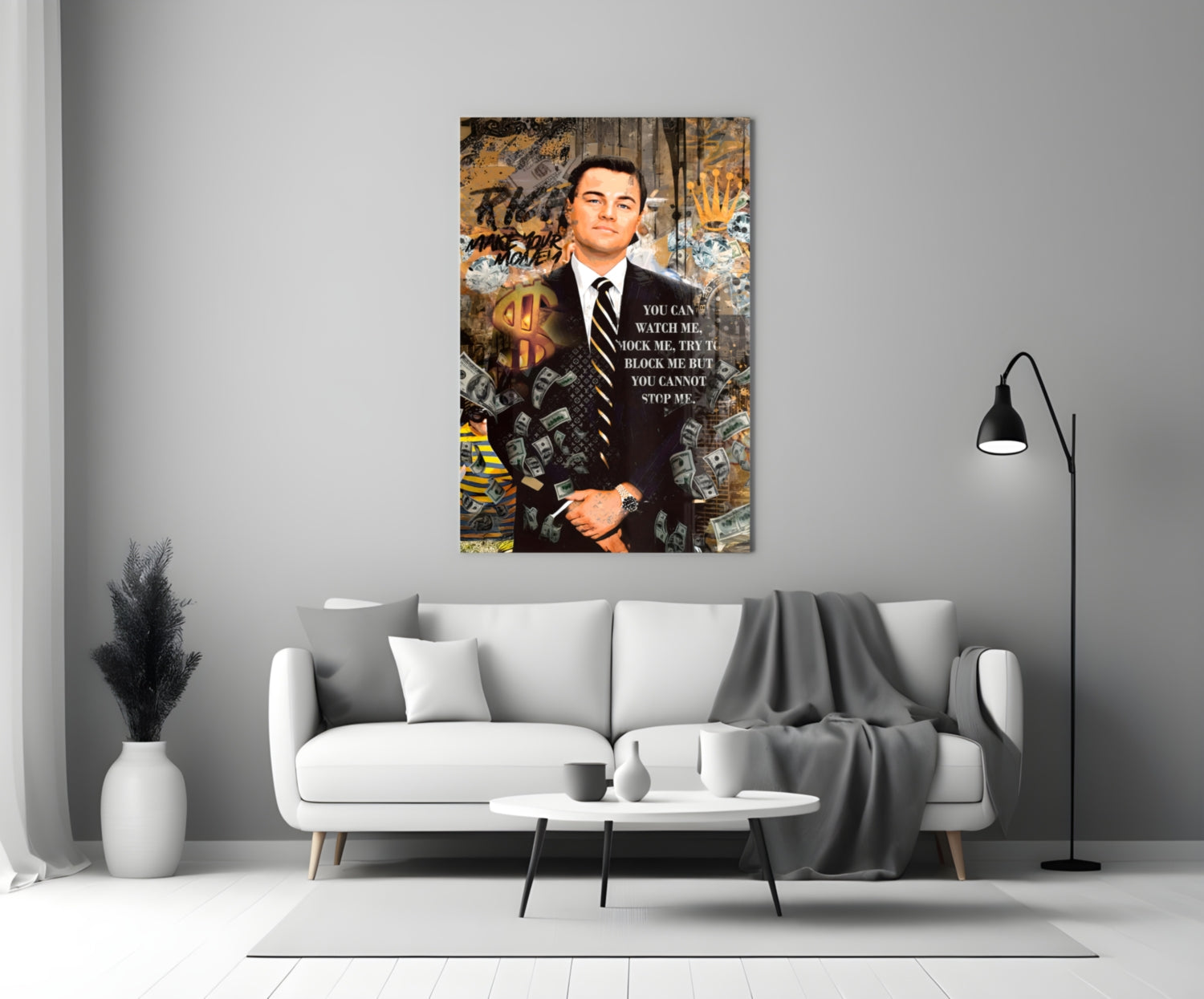 The Wolf of Wall Street Glass Wall Art || Designer Collection