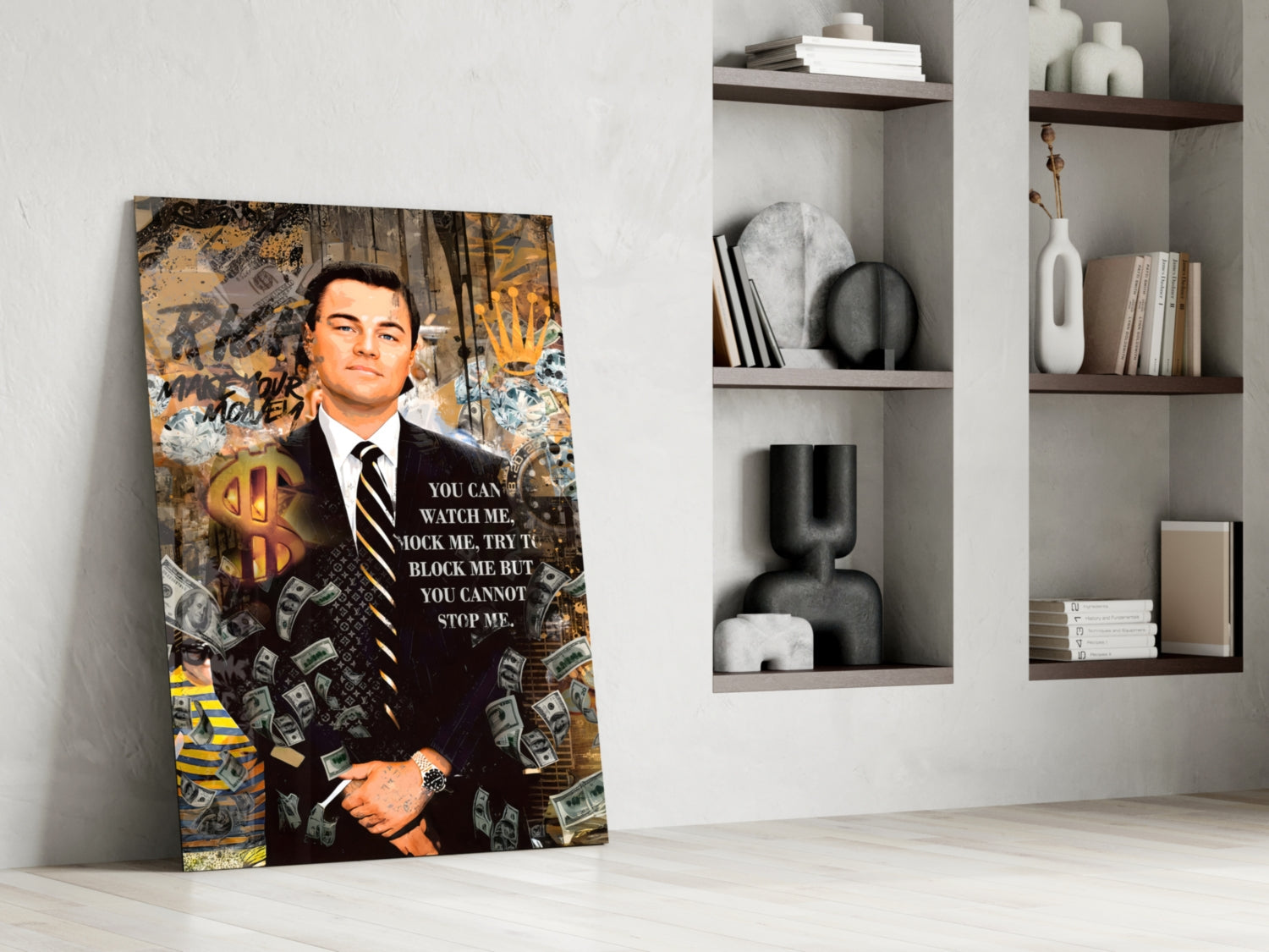 The Wolf of Wall Street Glass Wall Art || Designer Collection