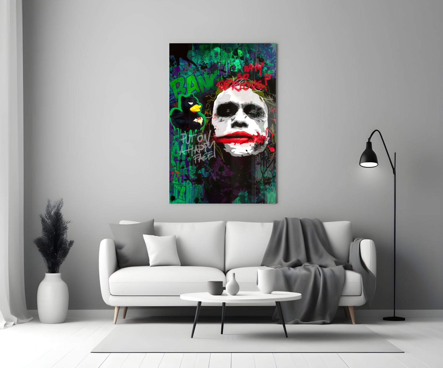 Joker Why Are We So Serious? Glass Wall Art || Designer Collection
