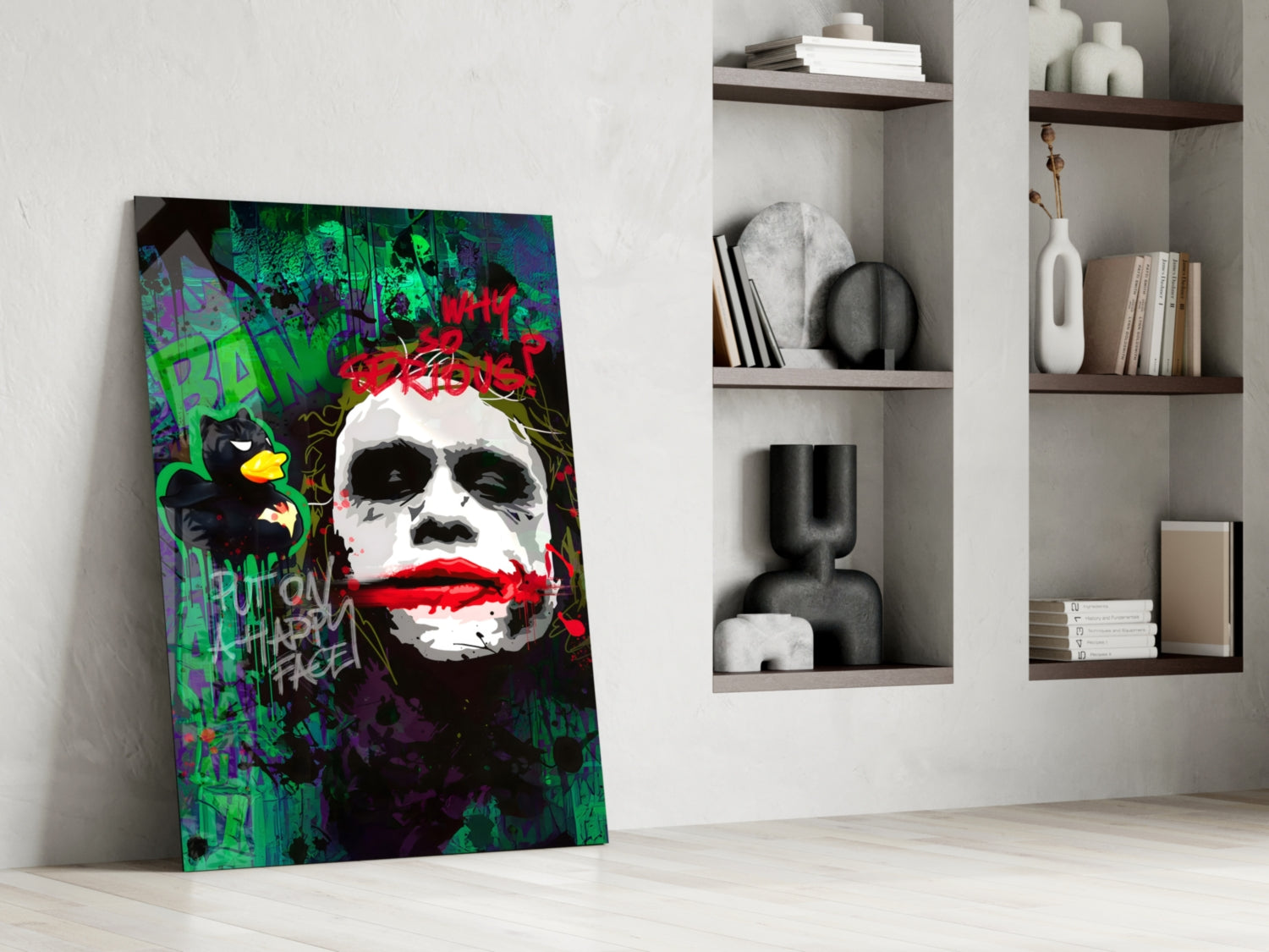 Joker Why Are We So Serious? Glass Wall Art || Designer Collection