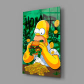 Cartoon-luxury panel anchoring a creative loft wall