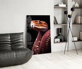 Wildlife glass print bringing predator calm to a teen's bedroom