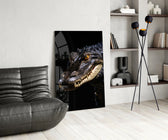 Wildlife glass print bringing swamp calm to a teen's bedroom
