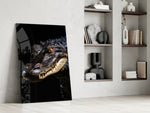 Predator panel against a moody dark-painted accent wall