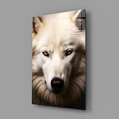 Designer-collection wildlife panel anchoring an executive office wall