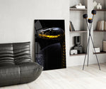 Wildlife glass print bringing predator calm to a teen's bedroom