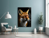 Fox portrait artwork styled in a teen's bedroom