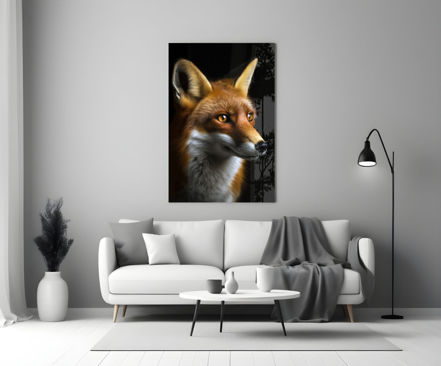 The Secret of the Fox Glass Wall Art || Designer Collection