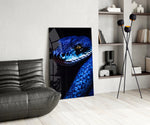 Wildlife glass print bringing predator calm to a teen's bedroom