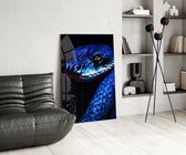 Wildlife glass print bringing predator calm to a teen's bedroom