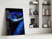 Predator panel against a moody dark-painted accent wall