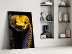 Predator panel against a moody dark-painted accent wall