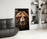 Wildlife glass print bringing forest calm to a teen's bedroom