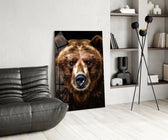 Wildlife glass print bringing forest calm to a teen's bedroom