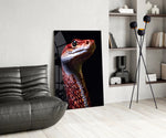 Wildlife glass print bringing predator calm to a teen's bedroom