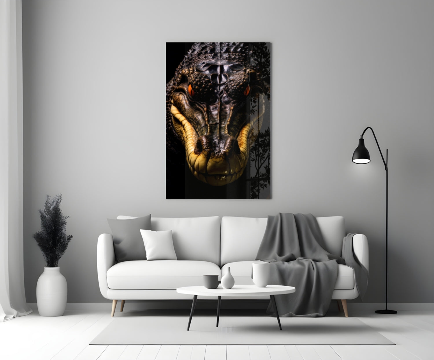 The Hunter in the Eyes Glass Wall Art || Designer Collection