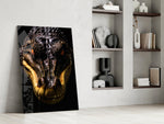 Predator panel against a moody dark-painted accent wall