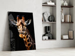 Wildlife panel against a moody dark-painted accent wall