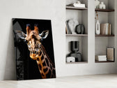 Wildlife panel against a moody dark-painted accent wall