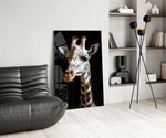 Wildlife glass print bringing safari calm to a teen's bedroom