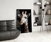 Wildlife glass print bringing safari calm to a teen's bedroom
