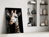 Wildlife panel against a moody dark-painted accent wall