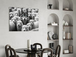 Allegorical glass print bringing conceptual edge to a man cave