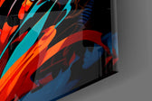 Designer-collection artwork in a manga-leaning home interior