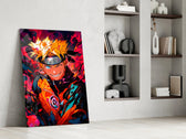 Anime panel against a moody dark-painted accent wall