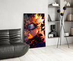 Anime glass print bringing ninja edge to a man cave