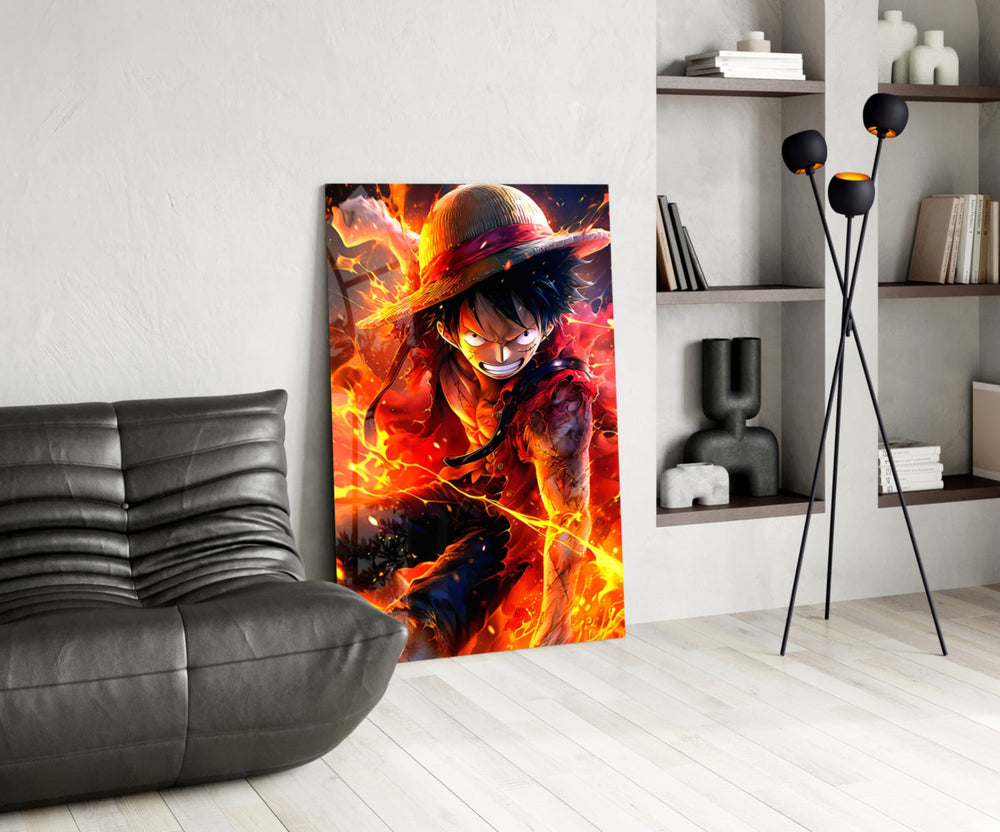 Anime glass print bringing pirate edge to a man cave