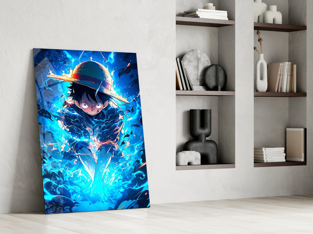 Anime panel against a moody dark-painted accent wall