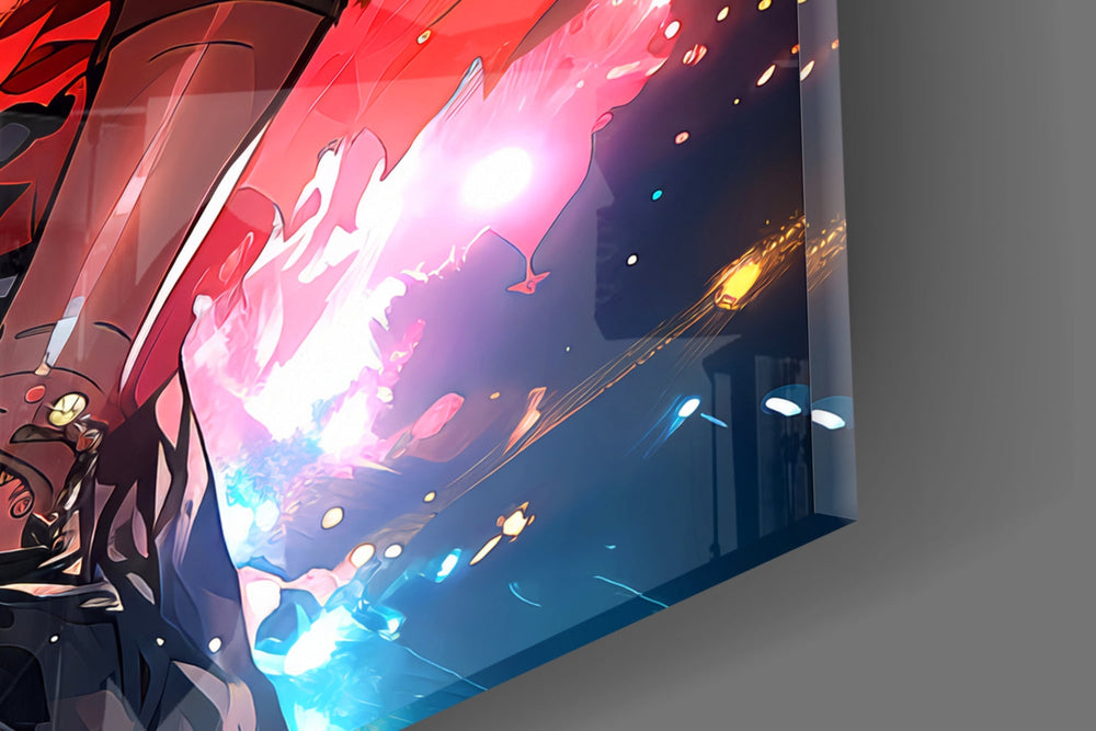 Designer-collection artwork in a manga-leaning home interior