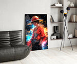 Anime glass print bringing pirate edge to a man cave