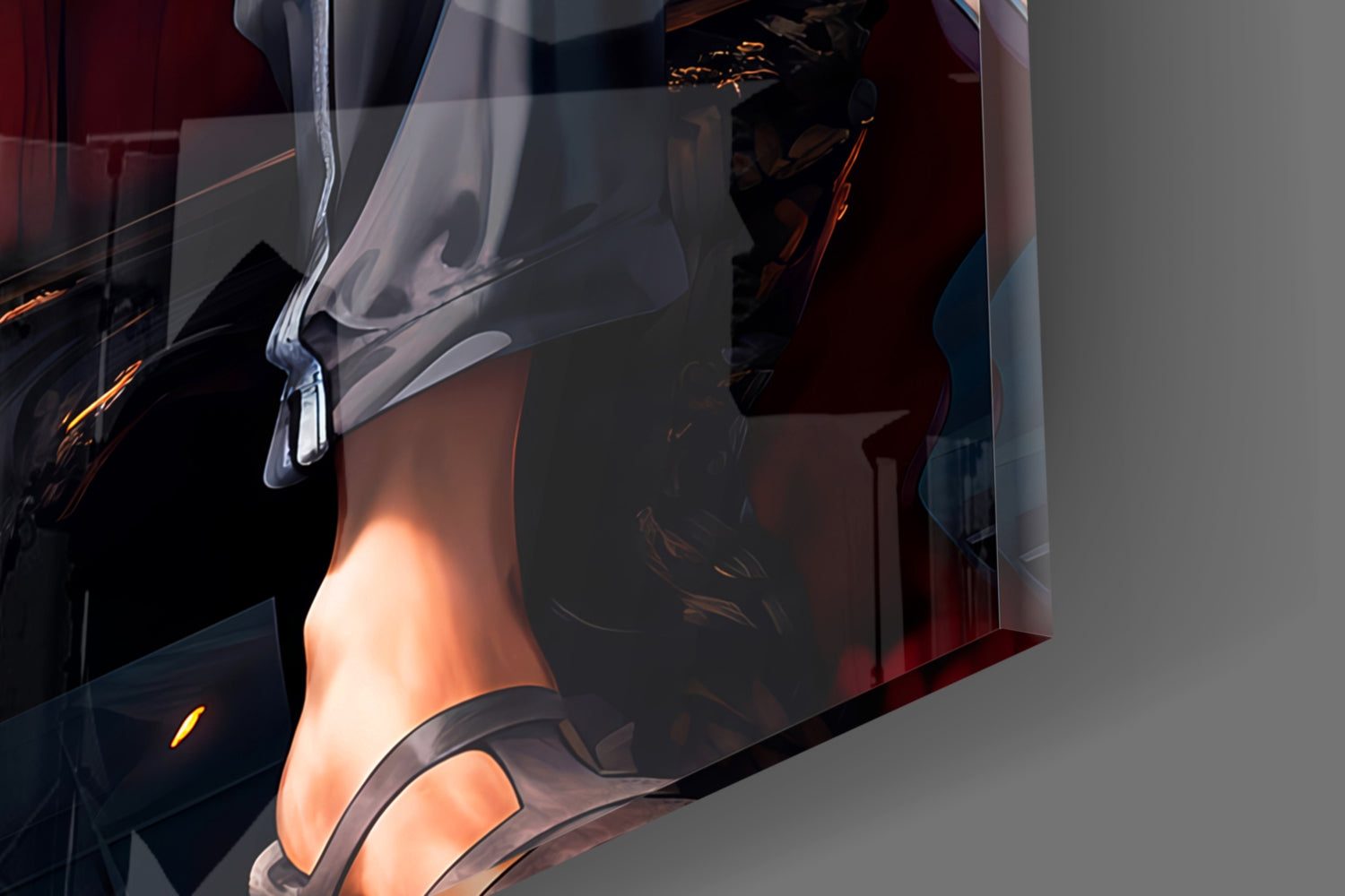 Luffy on the throne Glass Wall Art || Designer Collection