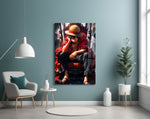 Luffy Throne artwork styled in a creative loft interior