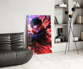 Anime glass print bringing villain edge to a man cave