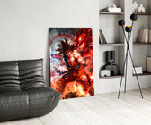 Anime glass print bringing Saiyan edge to a man cave