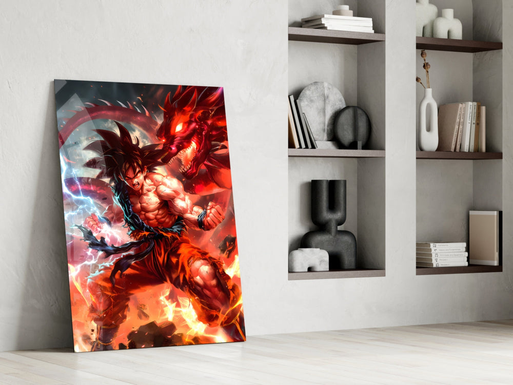 Anime panel against a moody dark-painted accent wall