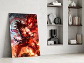 Anime panel against a moody dark-painted accent wall