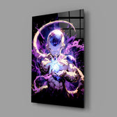 Designer-collection anime panel anchoring a gaming room wall